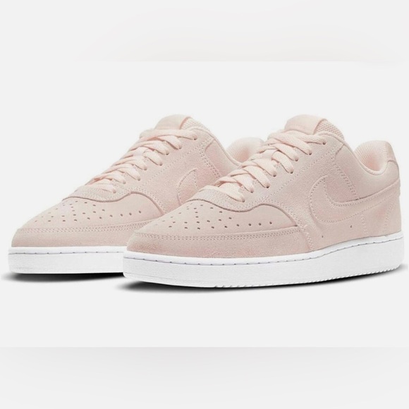 Women's Nike Court Vision Low Sneakers in Orange Pearl / White | Suede | Size 6 - Picture 1 of 16